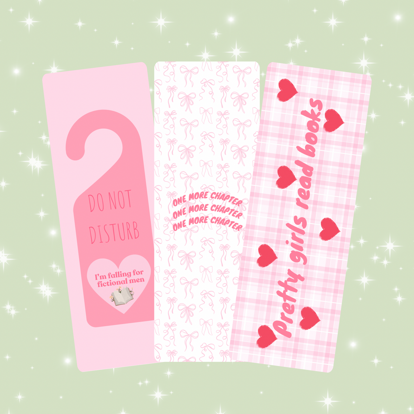 Pretty in pink bookmarks