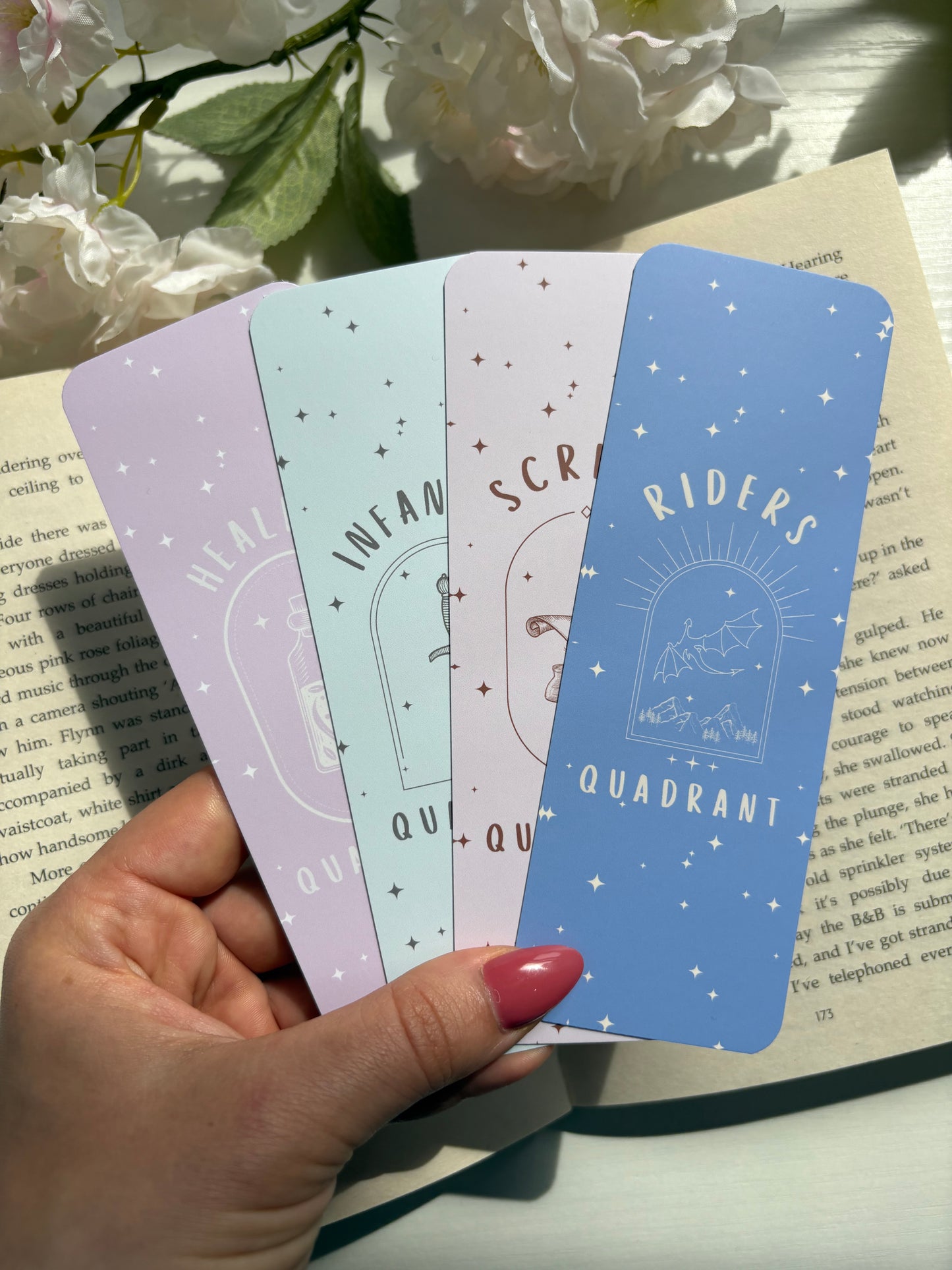 Fourth wing quadrants bookmarks