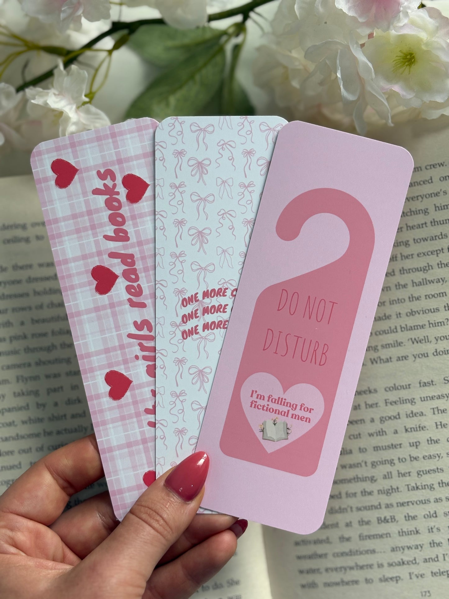 Pretty in pink bookmarks