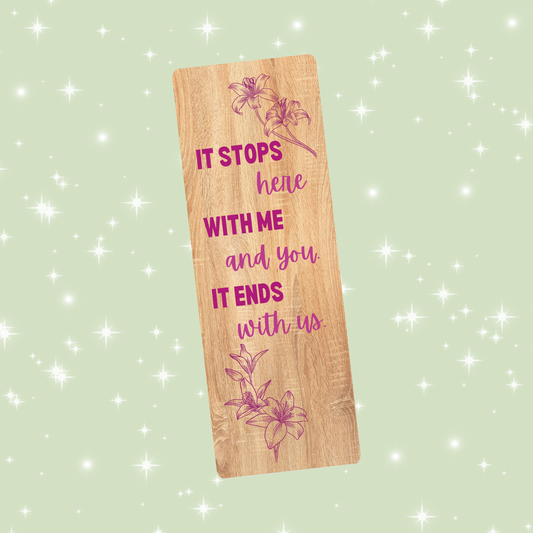 It ends with us bookmark