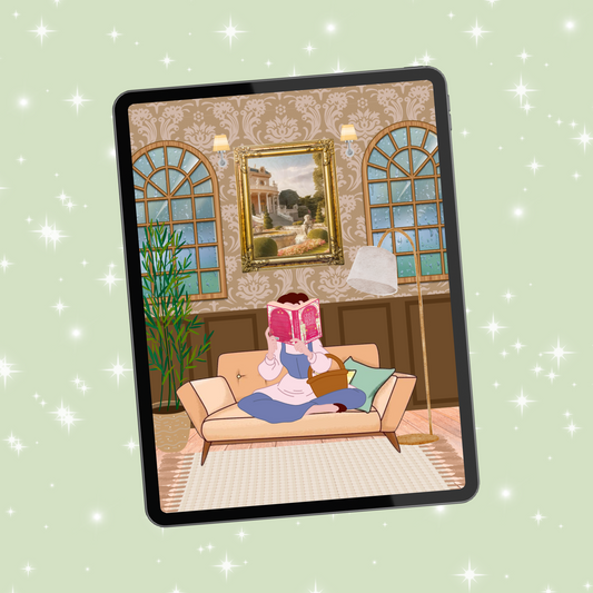 Belle reading Once upon a broken heart kindle insert