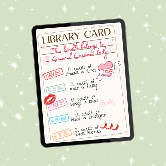 General Cassian library card library card kindle insert
