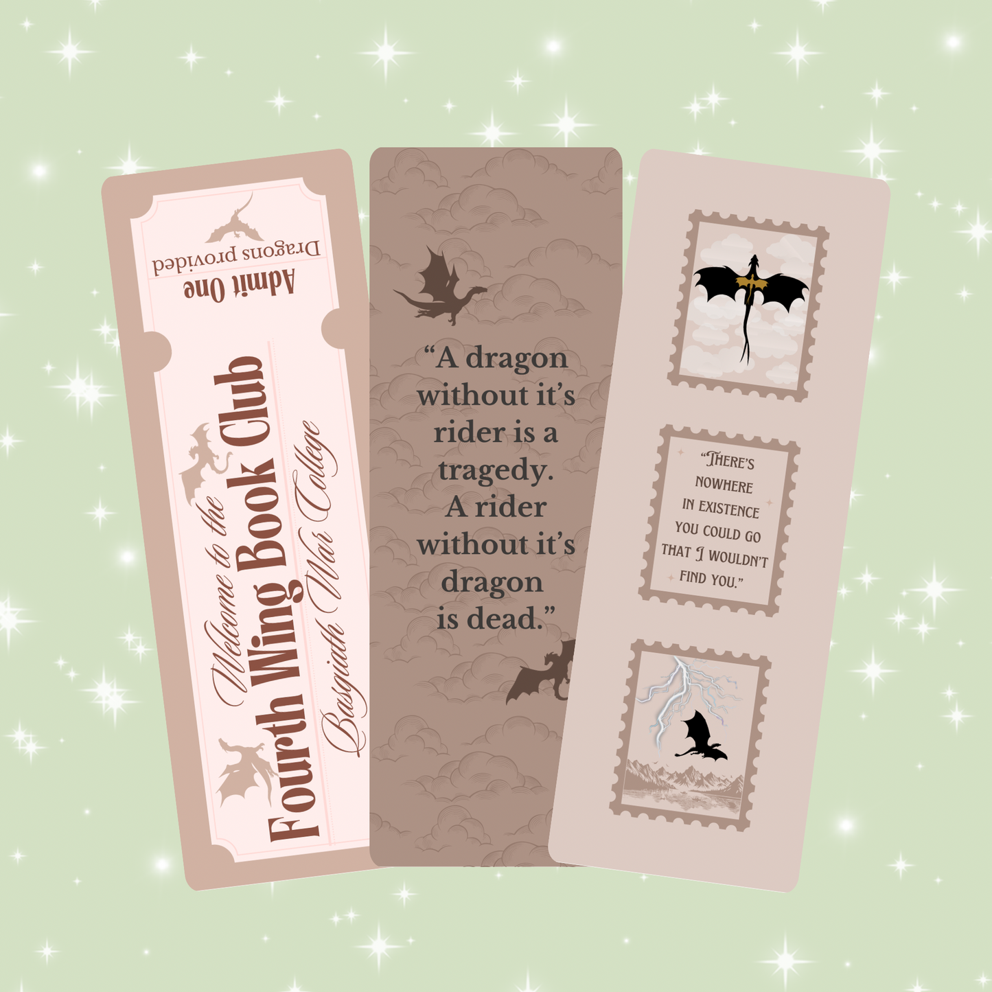 Fourth wing bookmarks